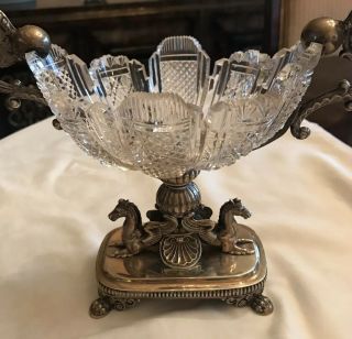 Austrian Sterling Silver And Crystal Bowl