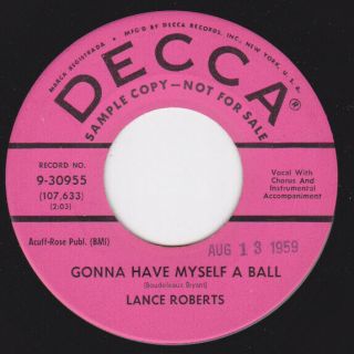 Popcorn Rockabilly 45 - Lance Roberts - Gonna Have Myself A Ball /what Would I