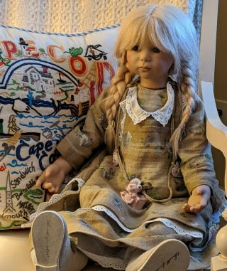Vintage Annette Himstedt Klarchen 13th Anniversary Doll Only Displayed