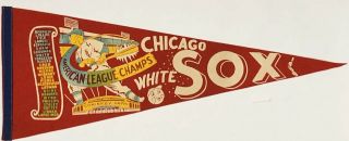 Rare Vintage 1959 Chicago White Sox Pennant American League Champs