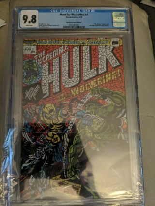 Cgc 9.  8 Hunt For Wolverine 1 6/18 Shattered Variant Hulk 181 Homage Cover
