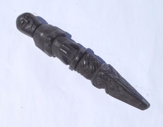 Authentic Rare Occult Wood 10 " Tibetan Kila Phurba Deity Dagger 8