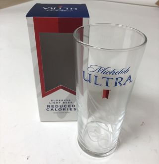 Branded Michelob Ultra Pint Beer Drink Glass Home Pub Bar Gift Present Boxed