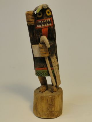 Hopi Carved 5 " Ogre Woman Kachina Doll Sculpture By Mike Sakiestewa Zh2 - 6