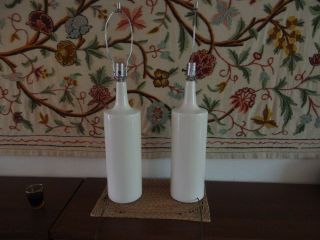 Matched Pair Vintage Mid Century Large Danish Lotte & Gunnar Bostlund Lamps