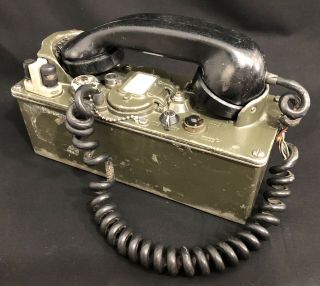 Vintage Ta - 312/pt Military Field Phone Radio Engineering Products - Telephone - Usa