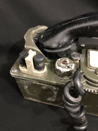 Vintage TA - 312/PT Military Field Phone Radio Engineering Products - Telephone - USA 2