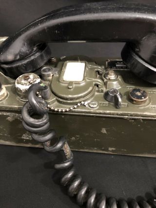 Vintage TA - 312/PT Military Field Phone Radio Engineering Products - Telephone - USA 3