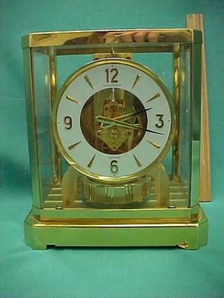 Vintage Jaeger Lecoultre Atmos Perpetual Motion 15 Jewel Mantel Clock 528 - 8