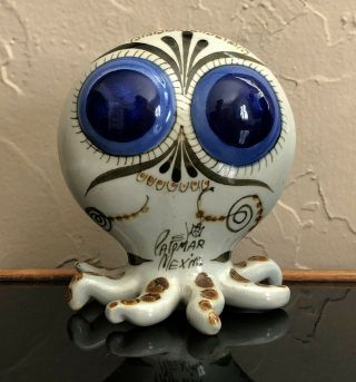 Ken Edward El Palomar Octopus Figure Sculpture Mexican Tonala Folk Art Pottery