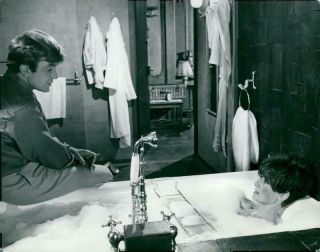 Photograph Of Albert Finney And Audrey Hepburn In The Movie " Two For The Road "