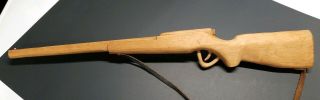 Old Antique Vtg Ca 1940,  50s Folk Art Child ' s Toy Wooden Hand Carved Gun 27 