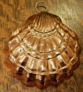 Vintage Copper Zinc / Tin Jello Food Mold Kitchen Decoration Shell