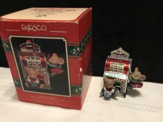 1990 Enesco Christmas Ornament Slots Of Luck 2 In Casino Christmas Series