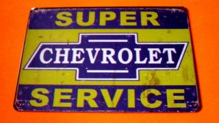Garage Wall Decor Chevy Logo Poster Metal Tin Sign (chevrolet Service)