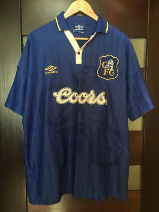Chelsea England 1995/1996 Home Football Shirt Jersey Rare Vintage