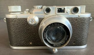 Leitz Leica Iiia Vintage 35mm Camera,  Lens Summar F=5cm 1:2,  Pre War 1935 - 37
