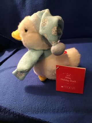 2010 Macy’s Aflac Holiday Duck 6 " Christmas Talking Duck Nwt