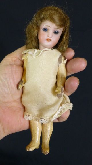 Small 6 " - K R German Antique Doll With Body,  Old Doll 1900s