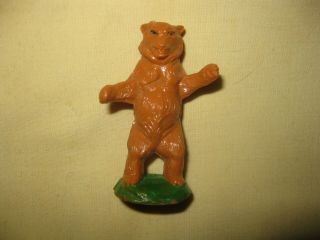 1950s J.  I.  M.  France Brown Bear Plastic Play Set Figure