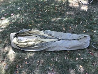 Vintage Us Army M - 1949 Feather Filled Mountain Sleeping Bag