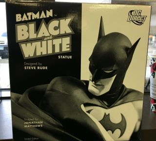 Dc Comics Black & White Batman Statue Steve Rude First Edition Mib