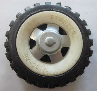 Vintage Structo Toy Truck Triangle Metal Hub White Wall Tire No Opening