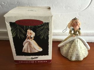 Hallmark Keepsake Holiday Barbie 1994 Collectors Series Christmas Ornament Rare