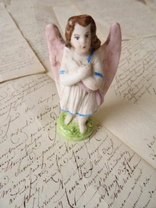 A Charming Antique French Bisque Angel C.  1890