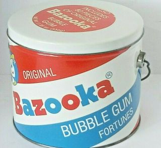 Vintage Advertising Topps Bazooka Bubble Gum Tin 1991