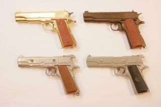 Vintage Marx And Hong Kong Army 45 Toy 3 - 1/2 " Cap Guns 4 Total