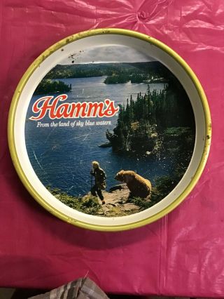 Vintage Hamm’s Beer Meta Tray,
