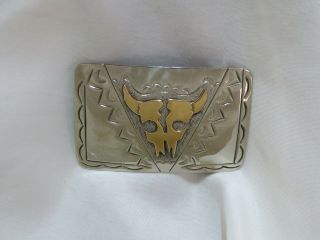 Authentic Hand - Crafted Leander Nezzie Belt Buckle - Signed Ln -