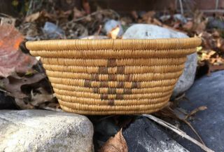 Old Native North American Eskimo Inuit Yupik Canada Aboriginal Coil Basket