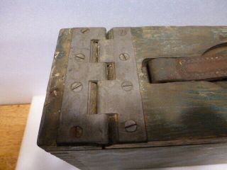 WW1 30 06 ammunition box / ammo can wood,  brass,  and leather great 3
