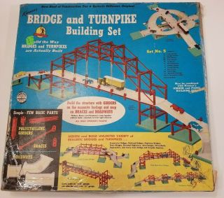 Kenner Bridge & Turnpike Building Set No.  5 W/ Instructions & Book No Box