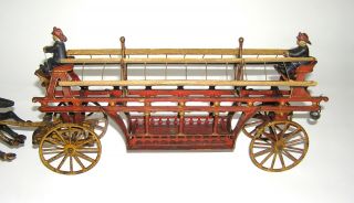 Wonderful Harris Horse Drawn Hook & Ladder Wagon Cast Iron No.  151 (DAKOTApaul) 2