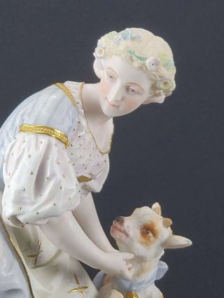 RARE 19TH C.  ANTIQUE FRENCH VION & BAURY BISQUE/PORCELAIN FIGURINE MARKED 3
