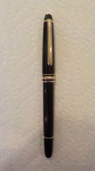 Vintage Montblanc Meisterstuck Rollerball Pen Black Gold Trim