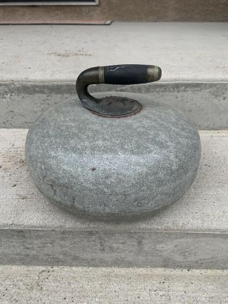 Vintage Granite Curling Stone Curling Rock