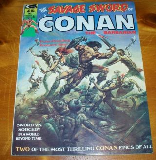 1977 Marvel Comics Savage Sword Of Conan 1 Fine Or Better