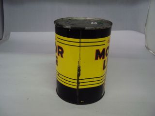 VINTAGE ADVERTISING GEAR LIFE ONE QUART OIL CAN FULL 503 - Z 2
