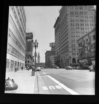 Vtg 1960 Photo Film Negative Street Scene San Francisco Calif Buildings Signs 7