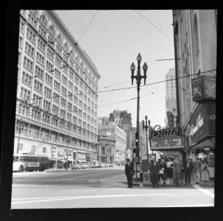 Vtg 1960 Photo Film Negative Street Scene San Francisco Calif Buildings Signs 4