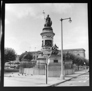Vtg C.  1960 Photo Film Negative Orig Pioneer Monument Statue San Francisco Calif.
