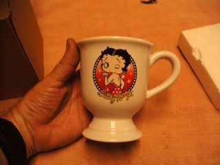 Betty Boop 2006 Large Footed Pedestal Ceramic Mug Cup In The Box