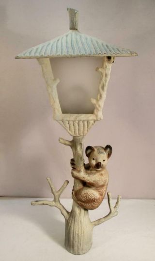 Vintage Koala Bear Outdoor Lamp Post Light Like Amityville Horror Squirrel Rare