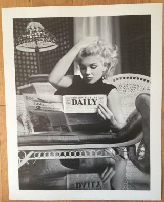 Marilyn Monroe Daily News Black & White Poster 16 X 20