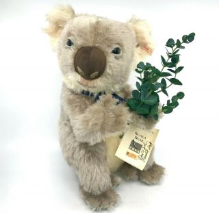 Steiff Koala Bear San Diego Zoo Signed Limited Ed 1500 Mohair 32cm Id Button Tag