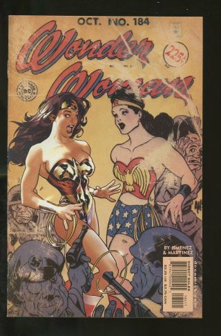 Wonder Woman 184 Fine - 5.  5 Adam Hughes Cover 2002 Dc Comics